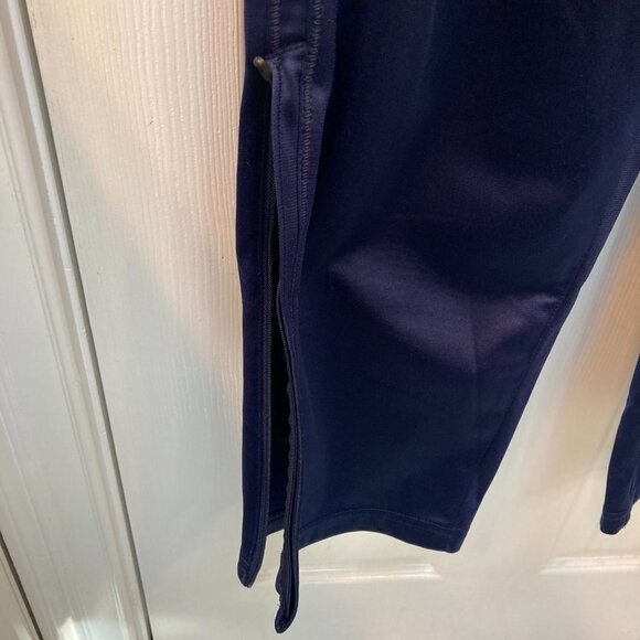 Nike Dark Blue Athletic Track Pants Dual Zip Leggings Size Large - Picture 4 of 6